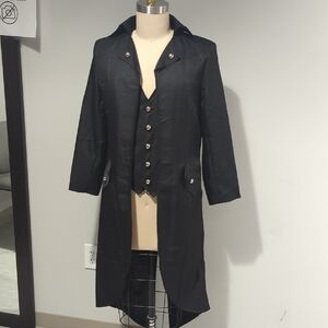 Amazon Men's Black Trench Coat with Vest